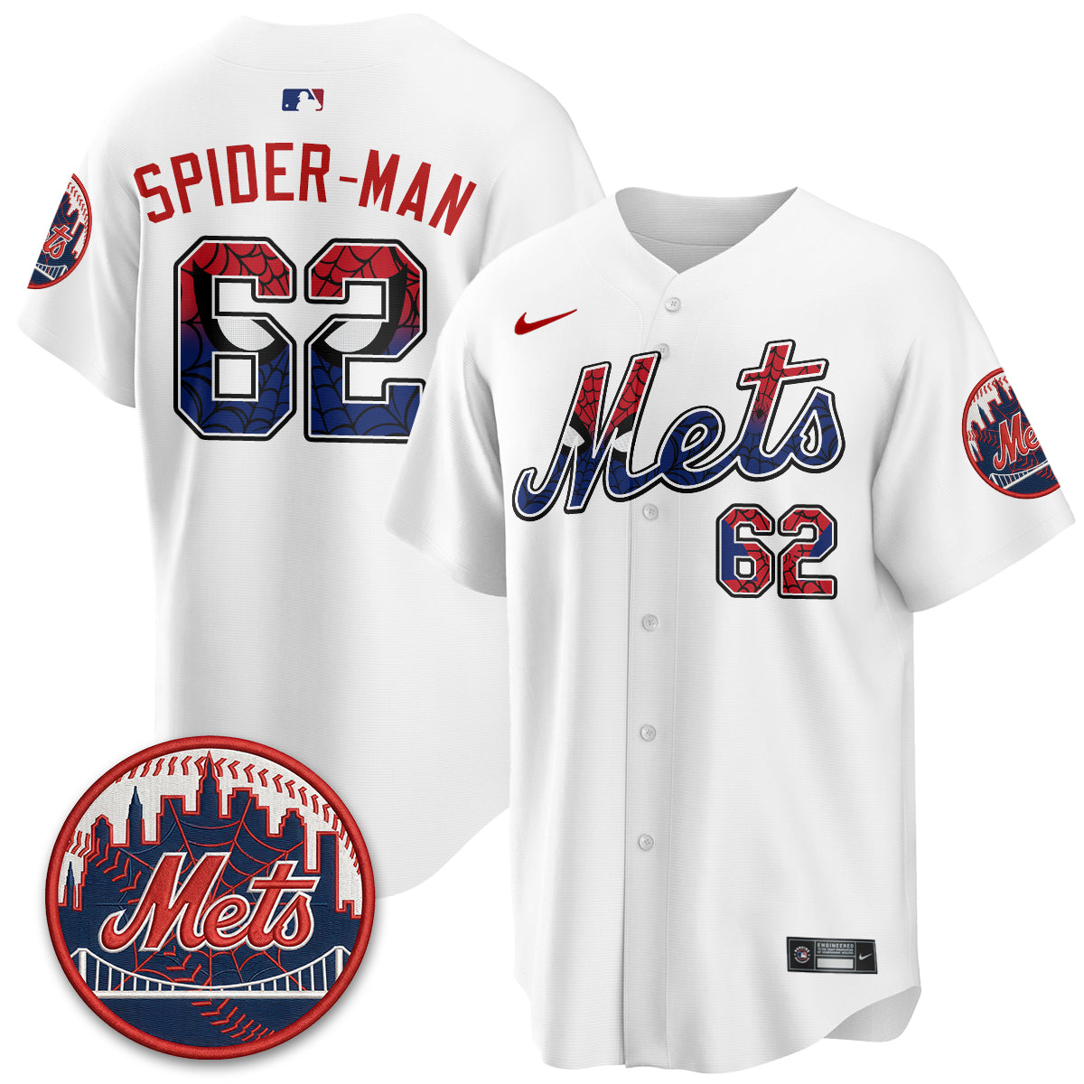New York Mets x Web-Head Spider Man Brand New Day Baseball Jersey New York Mets x Web-Head Spider Man Brand New Day Baseball Jersey