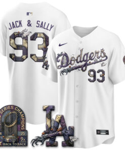 Los Angeles Dodgers Nightmare Halloween Edition Baseball Jersey – Custom