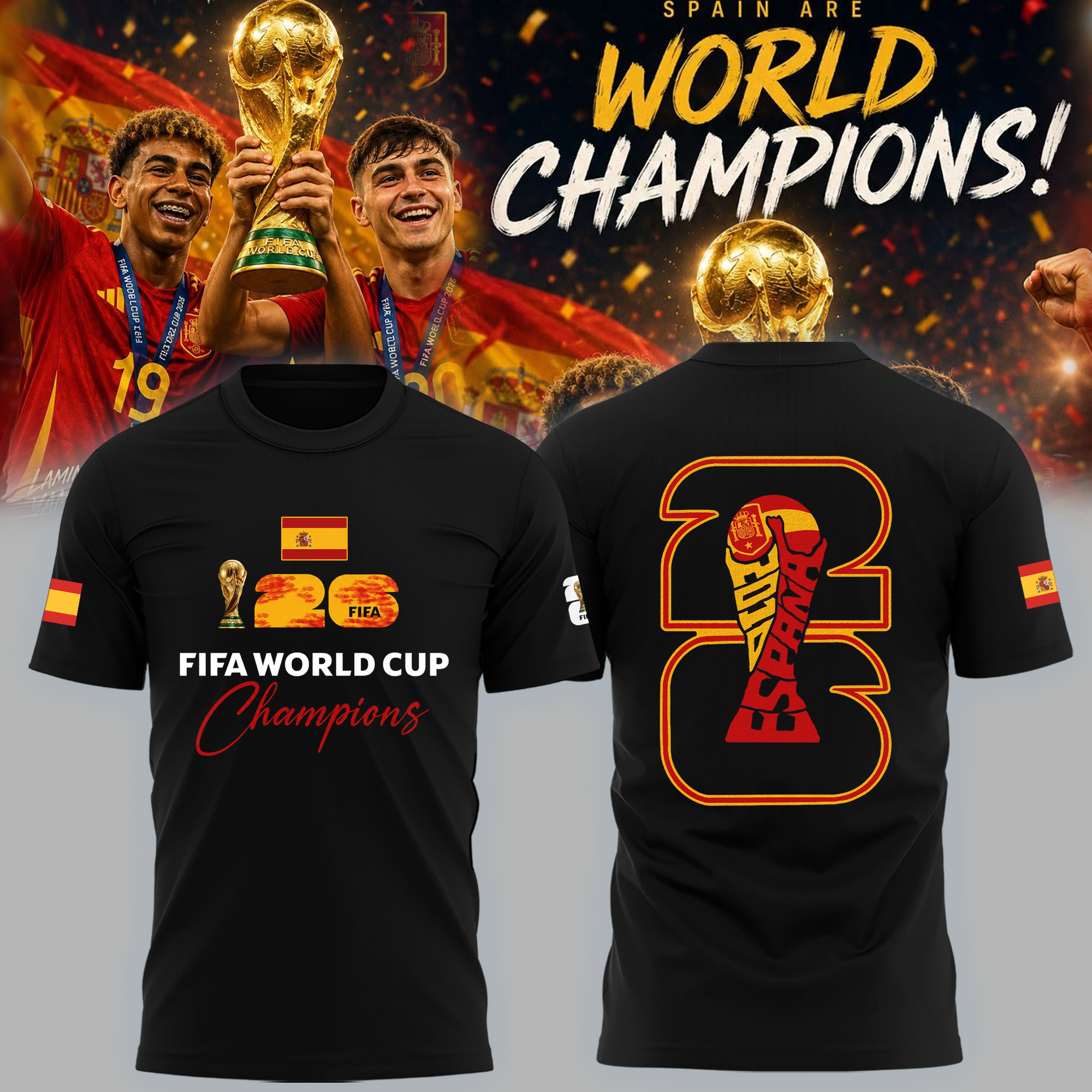 Spain World Cup Champions 2026 Limited Edition Shirt v11 Spain World Cup Champions 2026 Limited Edition Shirt v11