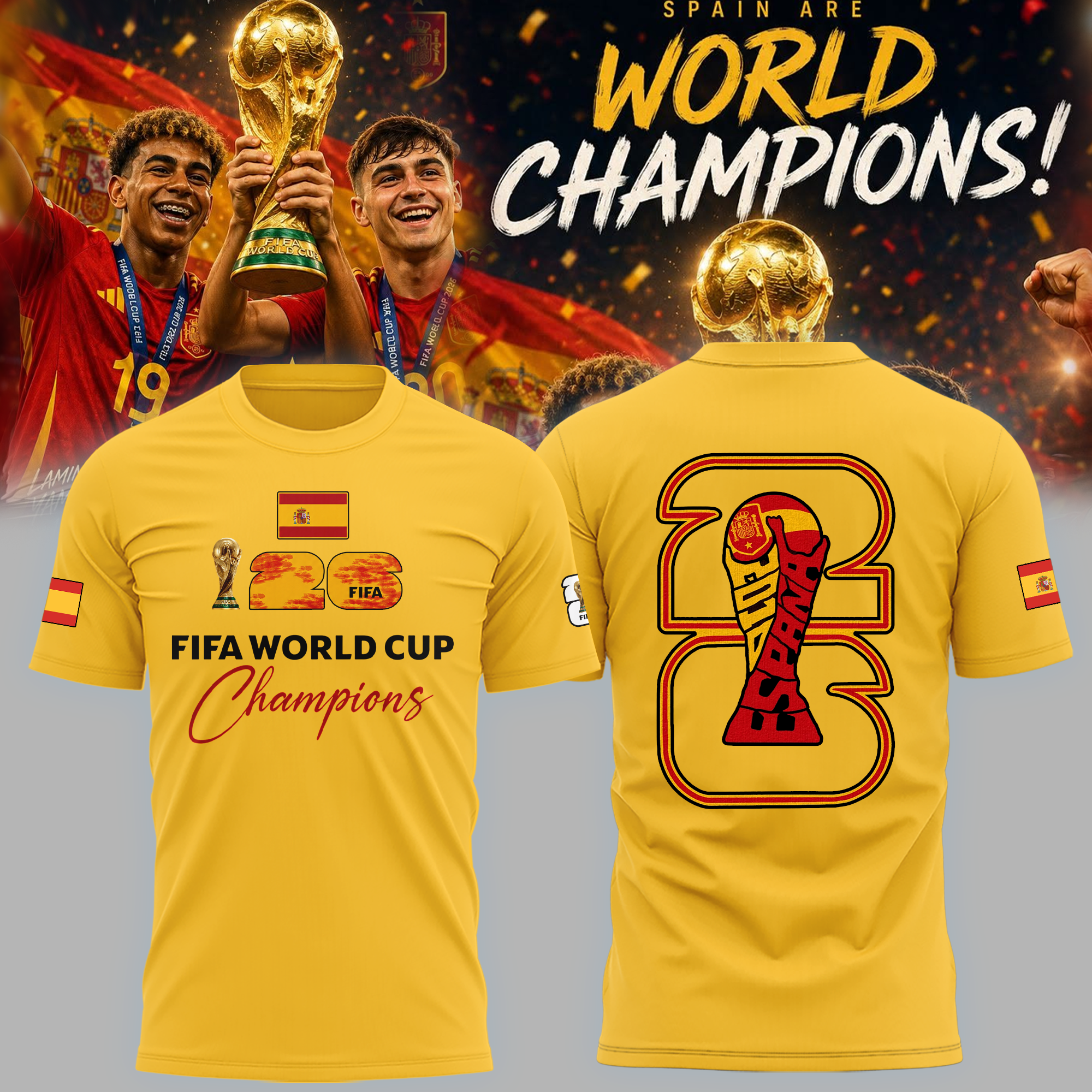 Spain World Cup Champions 2026 Limited Edition Shirt v11 Spain World Cup Champions 2026 Limited Edition Shirt v11