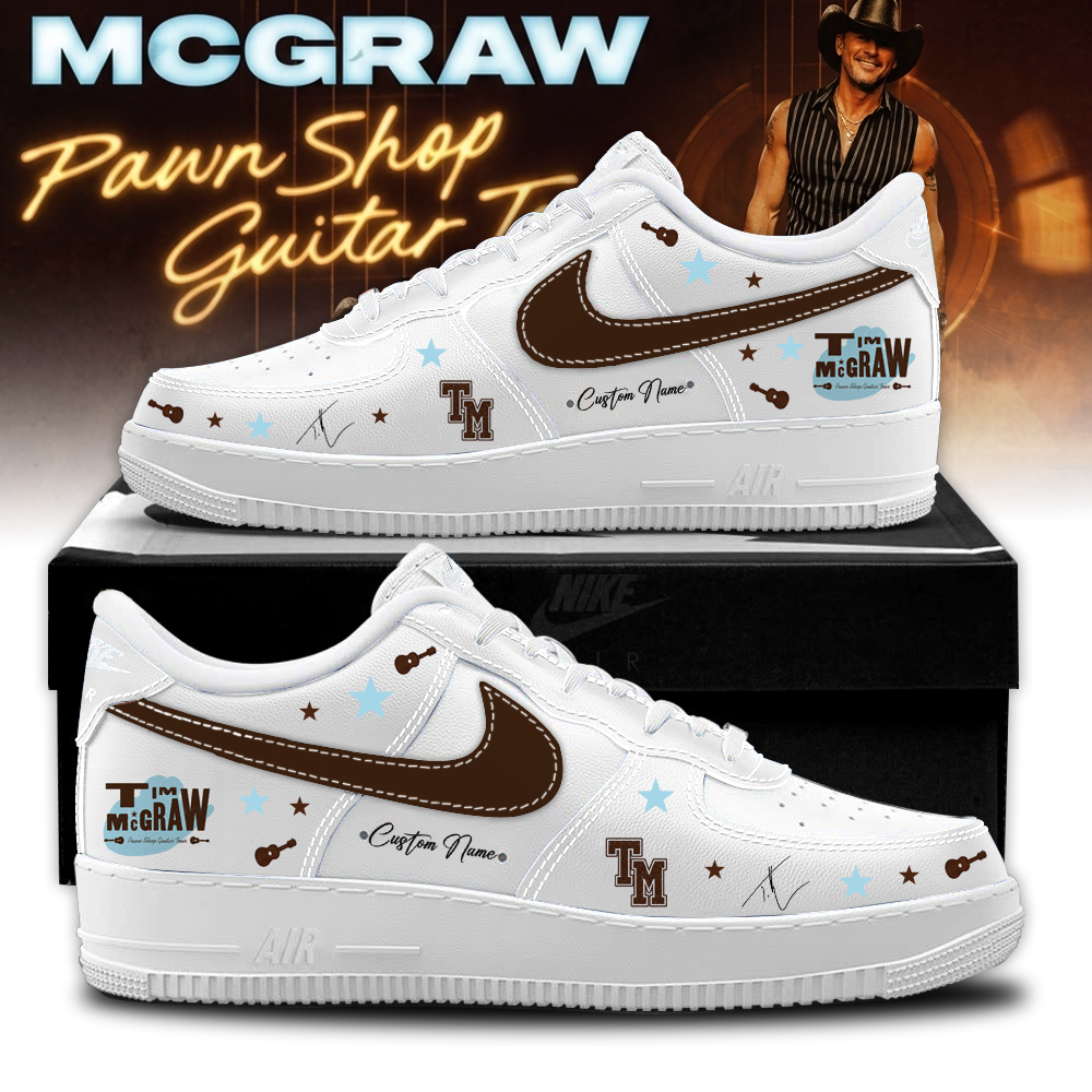 Tim McGraw Pawn Shop Guitar Tour 2026 At Bethel, NY AF1 Sneakers v1 Tim McGraw Pawn Shop Guitar Tour 2026 At Bethel, NY AF1 Sneakers v1