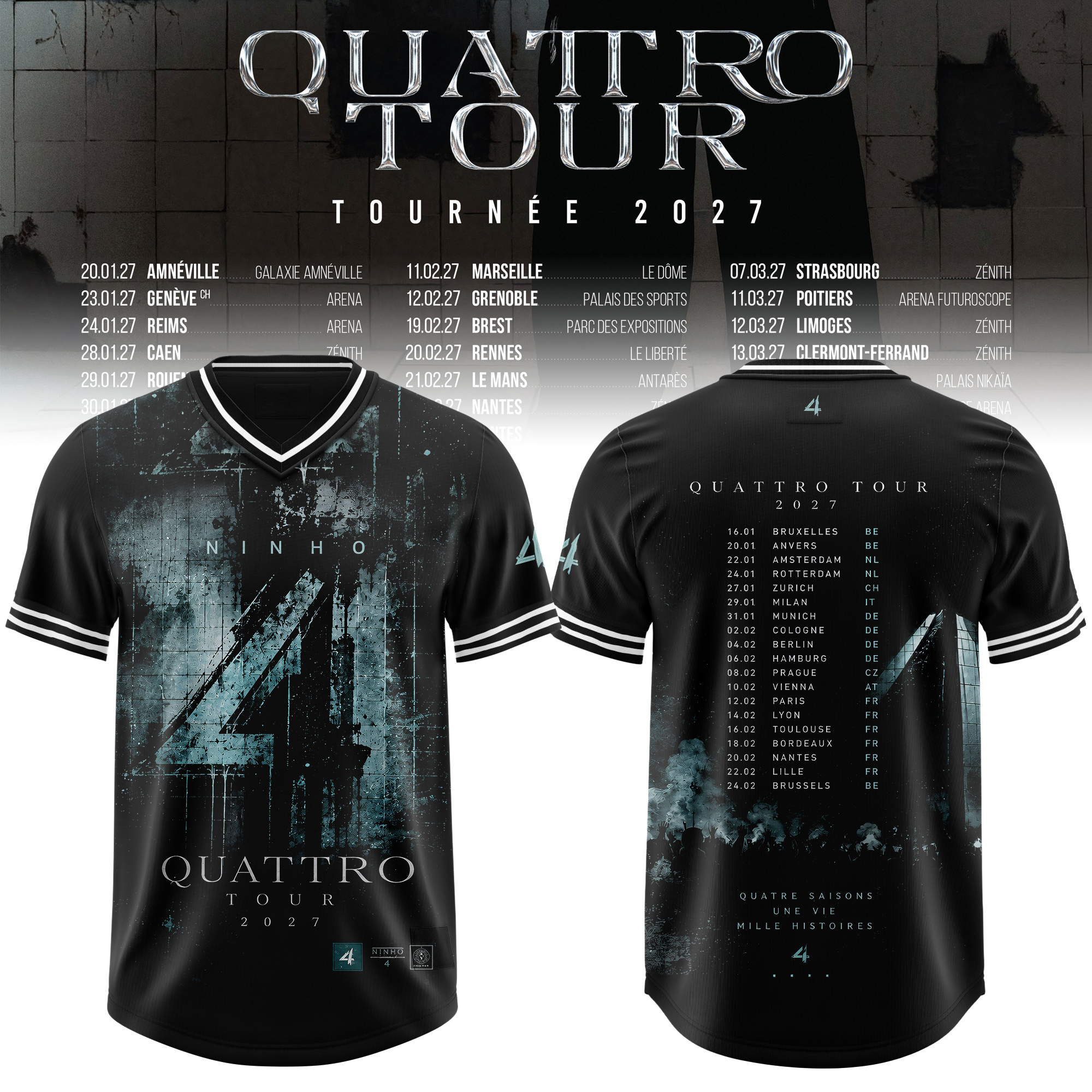 NINHO QUATTRO TOUR 2027 – Football Jersey v1 NINHO QUATTRO TOUR 2027 – Football Jersey v1