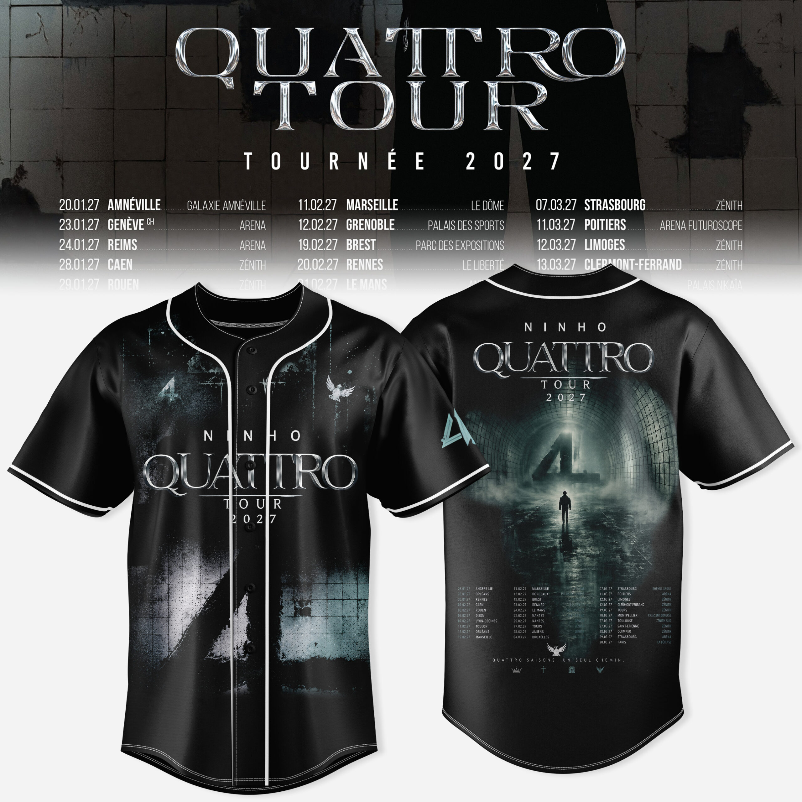 NINHO QUATTRO TOUR 2027 – Baseball Jersey v4 NINHO QUATTRO TOUR 2027 – Baseball Jersey v4
