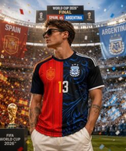 Spain Vs Argentina World Cup 2026 Final Split Custom Jersey Shirt