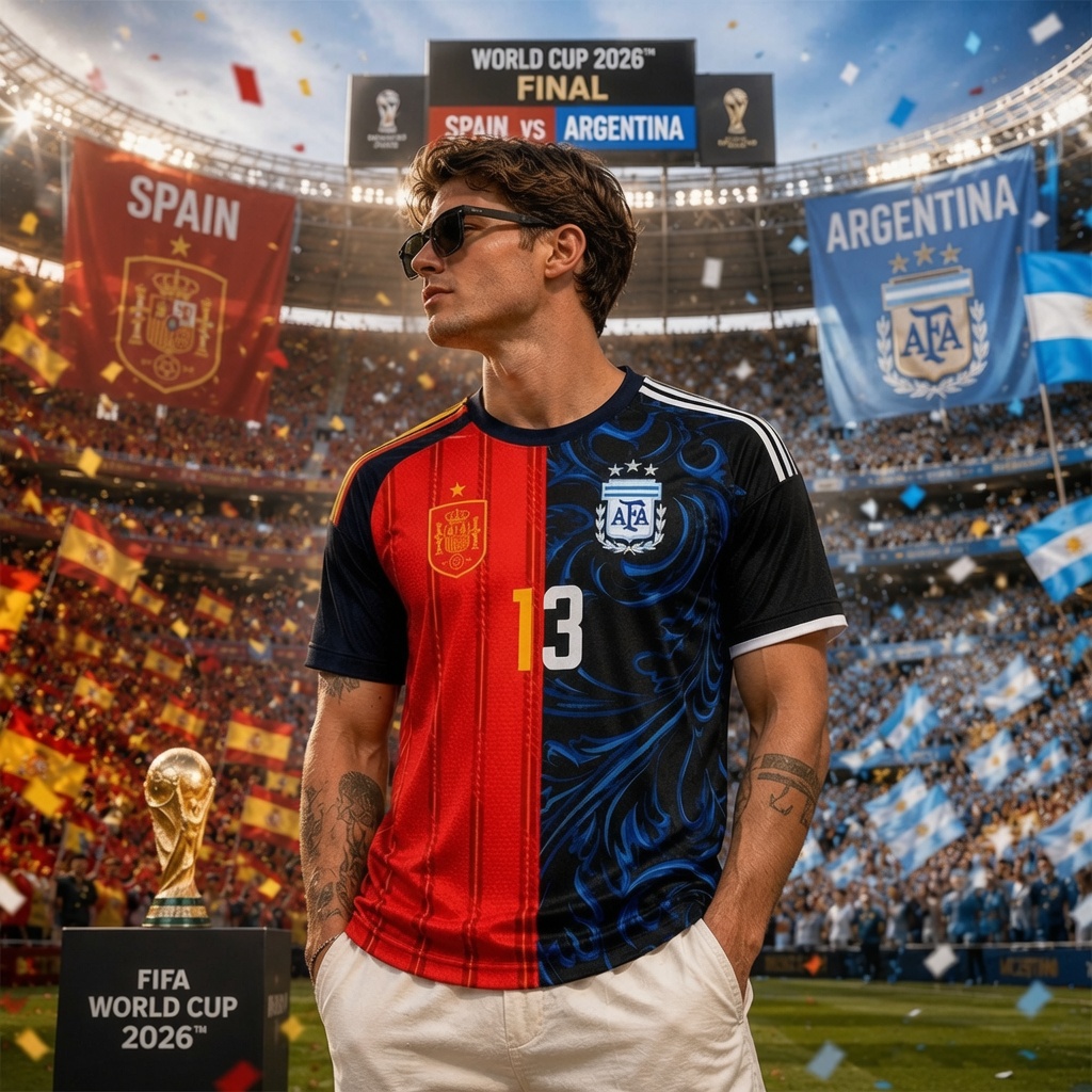 Spain Vs Argentina World Cup 2026 Final Split Custom Jersey Shirt Spain Vs Argentina World Cup 2026 Final Split Custom Jersey Shirt