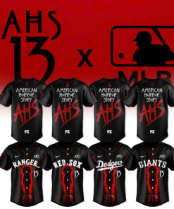 Baseball All Teams x American Horror Story 13 All-Over Print Baseball Jersey – Black Style