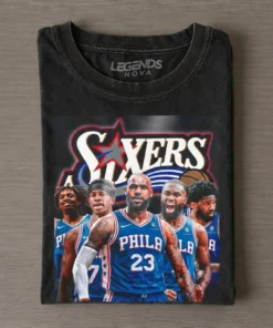 Philadelphia 76ers Team Graphic Blue Jersey T-Shirt