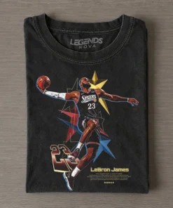 LeBron James 76ers Special Black Tee