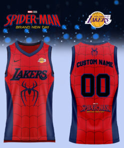 LA Lakers x Spider-Man Brand New Day 2026 Custom Jersey