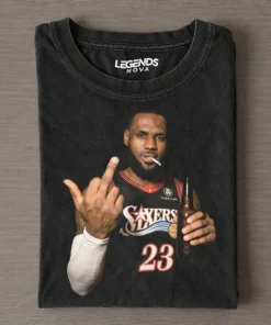LeBron James 76ers Middle Finger Tee
