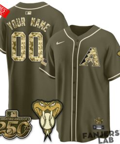 Arizona Diamondbacks Salute to Service 2026 Custom Jersey