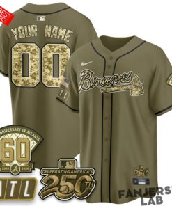 Atlanta Braves Salute to Service 2026 Custom Baseball Jersey