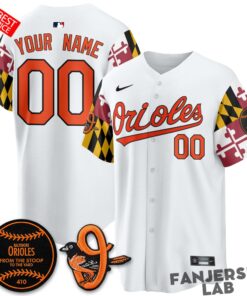 Baltimore Orioles x Maryland State Flag Custom Baseball Jersey