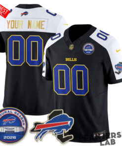 Buffalo Bills 2026 Gold Trim Edition Vapor Custom Football Jersey