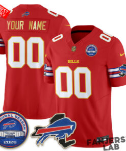 Buffalo Bills 2026 Gold Trim Edition Vapor Custom Football Jersey