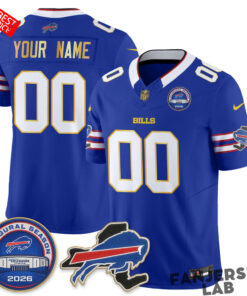 Buffalo Bills 2026 Gold Trim Edition Vapor Custom Football Jersey