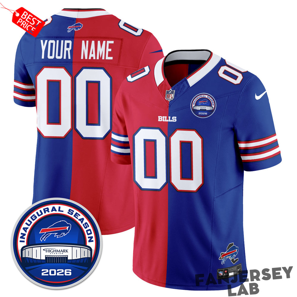 Buffalo Bills 2026 Split Edition Vapor Custom Football Jersey Buffalo Bills 2026 Split Edition Vapor Custom Football Jersey