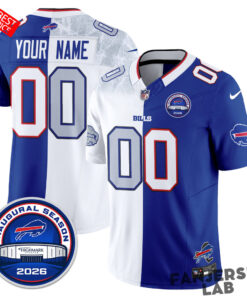 Buffalo Bills 2026 Split Edition Vapor Custom Football Jersey