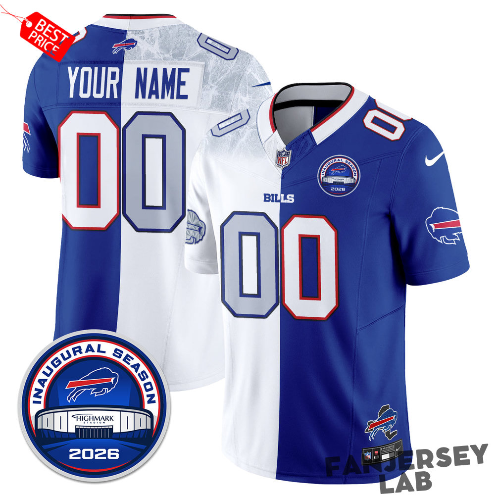 Buffalo Bills 2026 Split Edition Vapor Custom Football Jersey Buffalo Bills 2026 Split Edition Vapor Custom Football Jersey