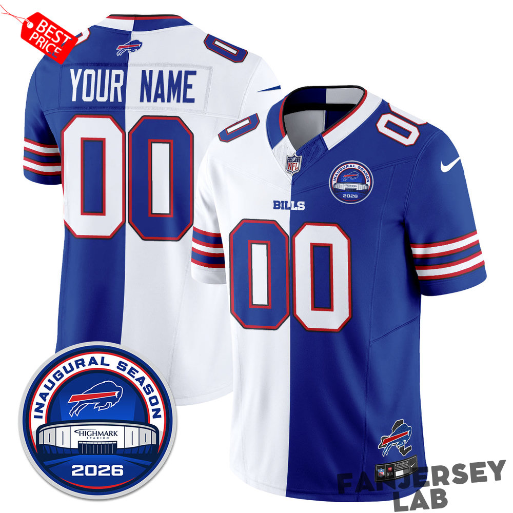 Buffalo Bills 2026 Split Edition Vapor Custom Football Jersey Buffalo Bills 2026 Split Edition Vapor Custom Football Jersey