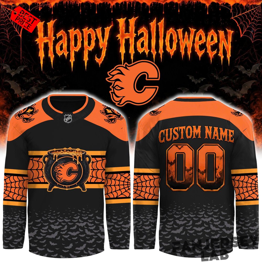 Calgary Flames x Halloween Day ’26 Custom Hockey Jersey Calgary Flames x Halloween Day ’26 Custom Hockey Jersey