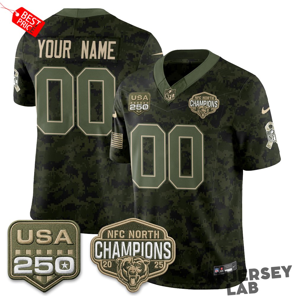 Chicago Bears 2026 Salute to Service Custom Football Jersey Chicago Bears 2026 Salute to Service Custom Football Jersey