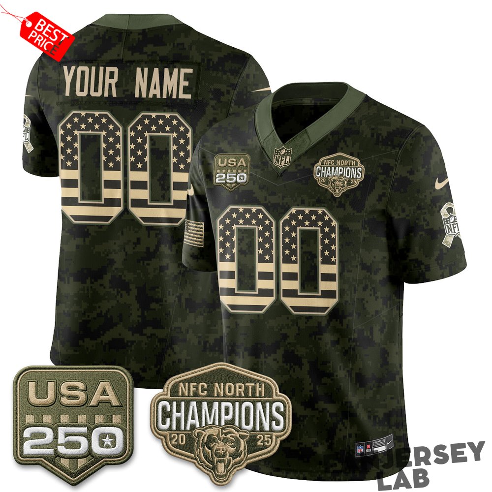Chicago Bears 2026 Salute to Service Custom Football Jersey Chicago Bears 2026 Salute to Service Custom Football Jersey