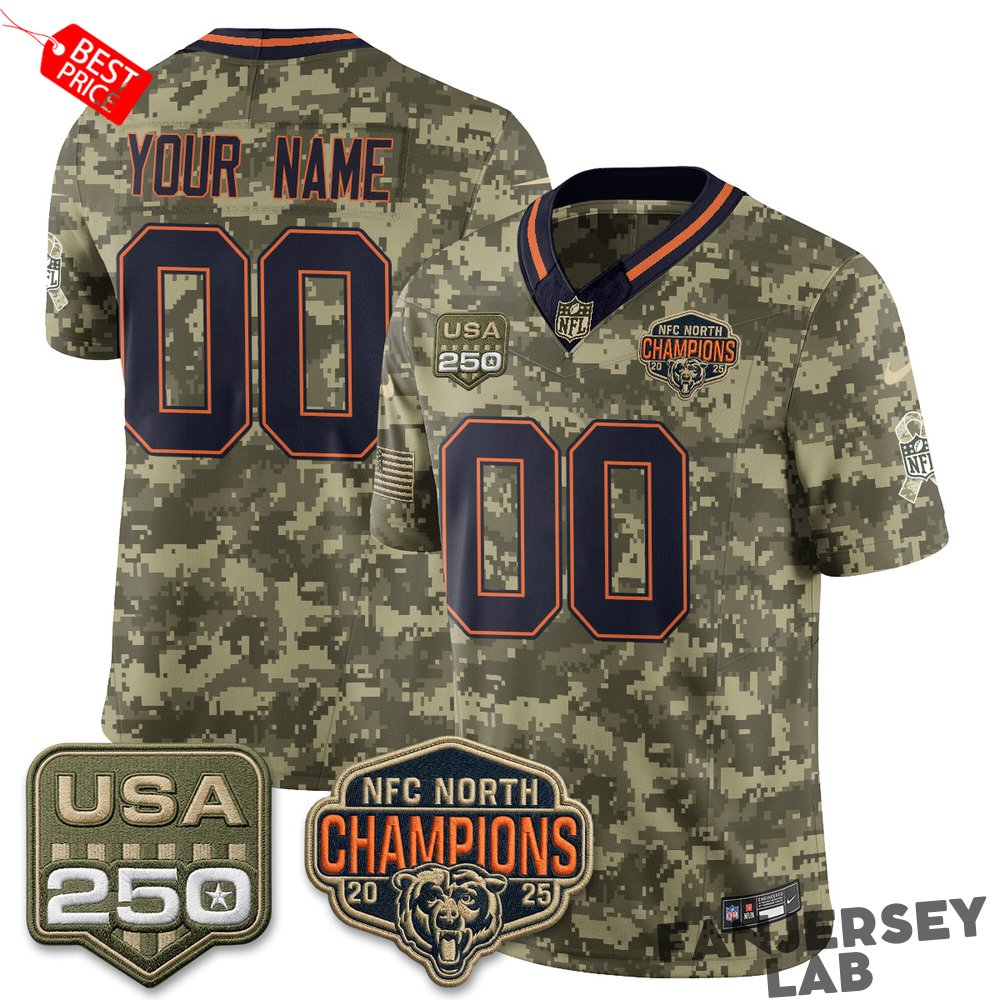 Chicago Bears 2026 Salute to Service Custom Football Jersey Chicago Bears 2026 Salute to Service Custom Football Jersey