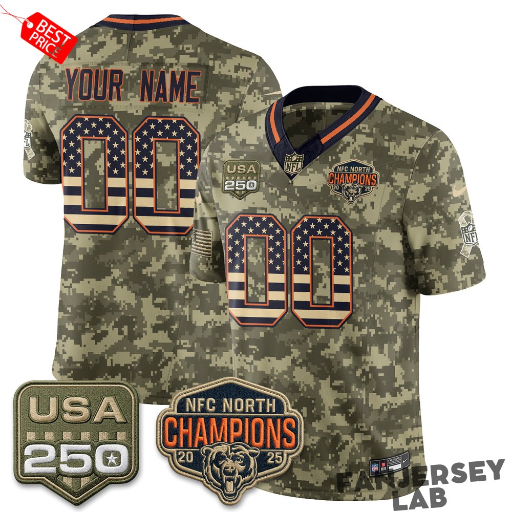 Chicago Bears 2026 Salute to Service Custom Football Jersey Chicago Bears 2026 Salute to Service Custom Football Jersey