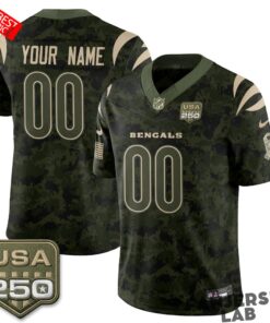 Cincinnati Bengals 2026 Salute to Service Custom Football Jersey