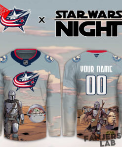 Columbus Blue Jackets Star Wars Night Limited Personalized Hockey Jersey