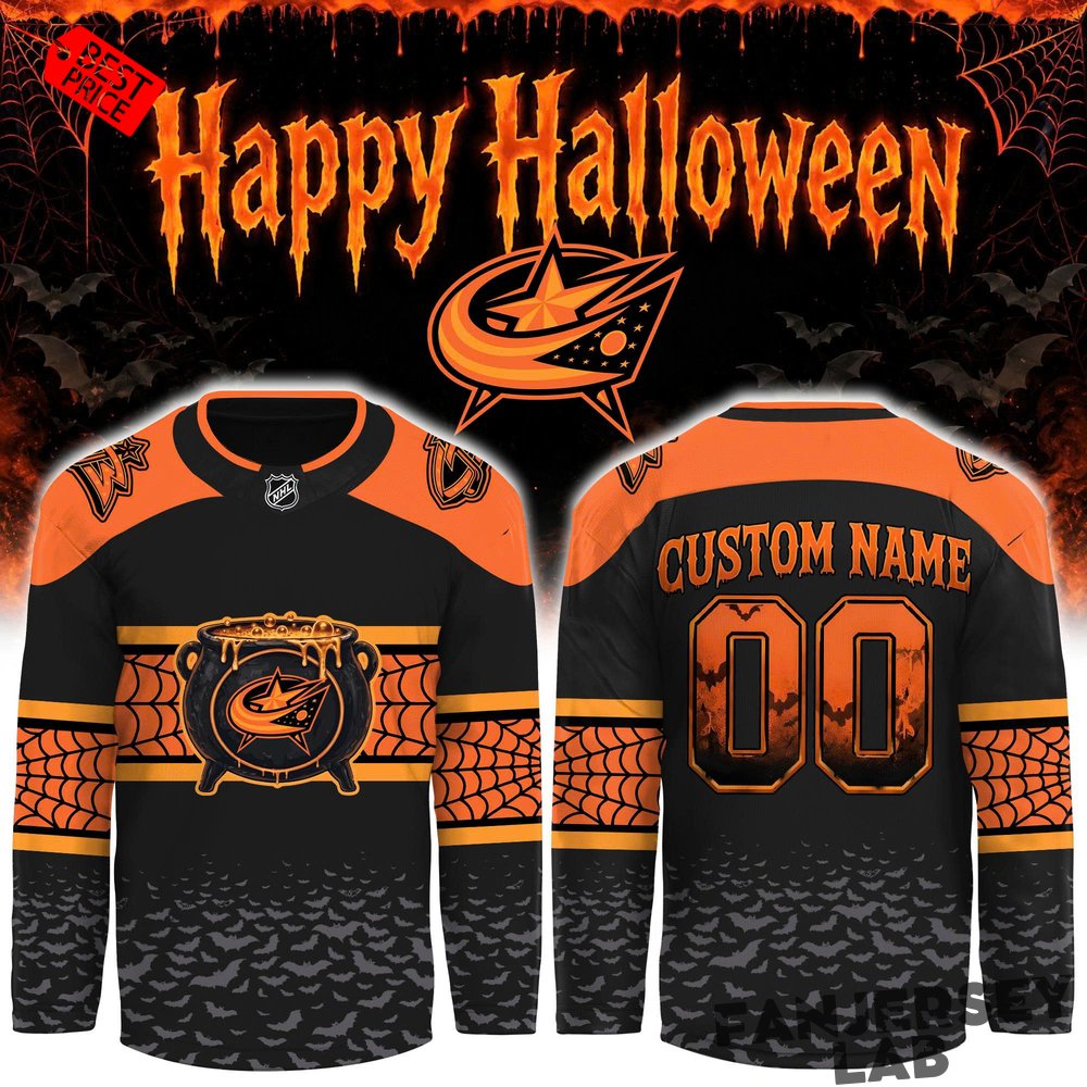 Columbus Blue Jackets x Halloween Day ’26 Custom Hockey Jersey Columbus Blue Jackets x Halloween Day ’26 Custom Hockey Jersey