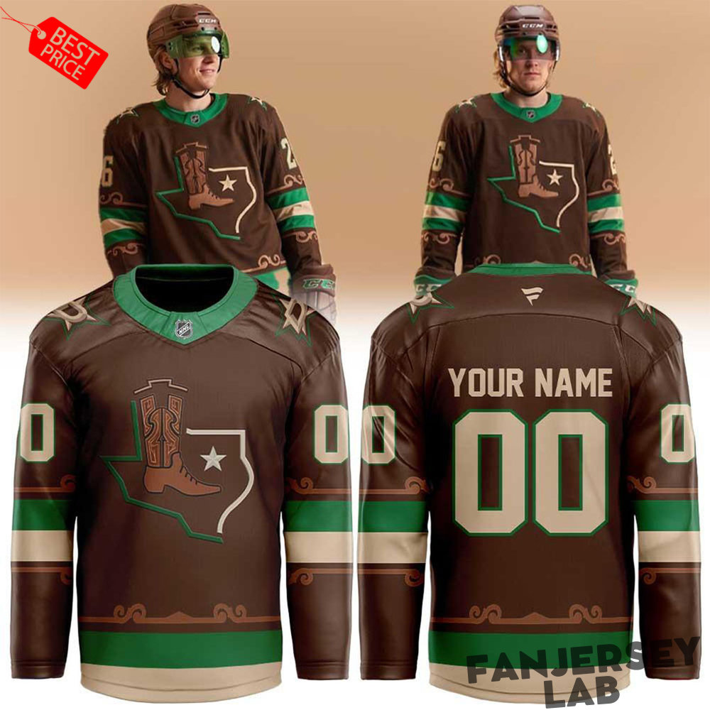 Custom Dallas Stars Cowboy Boot Alternate 2026 Hockey Jersey Dallas Stars Merch Hockey Custom Dallas Stars Cowboy Boot Alternate 2026 Hockey Jersey Dallas Stars Merch Hockey