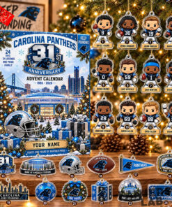 Custom Name Carolina Panthers 31th Anniversary Calendar