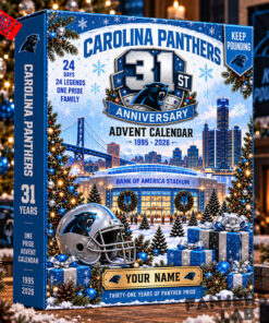 Custom Name Carolina Panthers 31th Anniversary Calendar