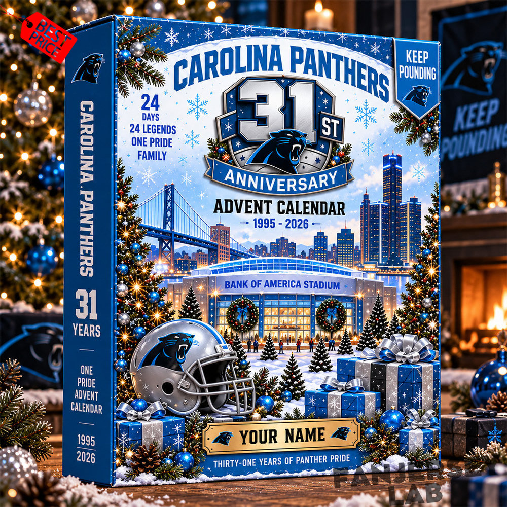 Custom Name Carolina Panthers 31th Anniversary Calendar Custom Name Carolina Panthers 31th Anniversary Calendar