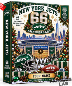 Custom Name New York Jets 66th Anniversary Calendar