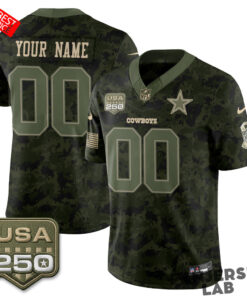 Dallas Cowboys 2026 Salute to Service Edition Vapor Custom Football Jersey