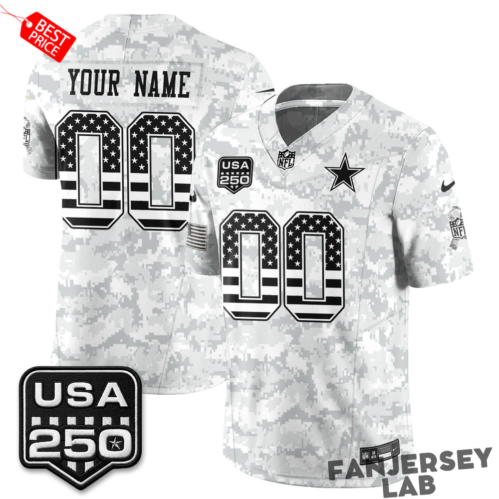 Dallas Cowboys 2026 Salute to Service Edition Vapor Custom Football Jersey Dallas Cowboys 2026 Salute to Service Edition Vapor Custom Football Jersey