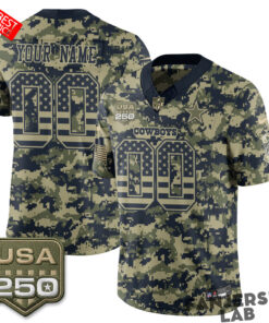 Dallas Cowboys 2026 Salute to Service Edition Vapor Custom Football Jersey