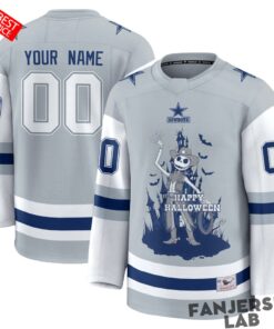 Dallas Cowboys x Jack Skellington Nightmare Halloween 2026 Edition Custom Hockey Jersey