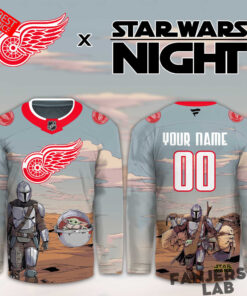 Detroit Red Wings Star Wars Night Limited Personalized Hockey Jersey