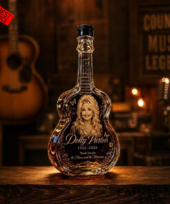 Dolly Parton Memorial Guitar-Shaped Whiskey Bottle Limited Edition