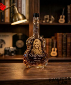 Dolly Parton Memorial Guitar-Shaped Whiskey Bottle Limited Edition