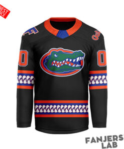 Florida Gators Personalized White V-shaped Hockey Jersey