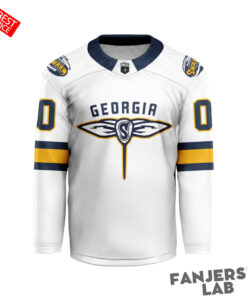 Georgia Swarm Personalized White Hockey Jersey