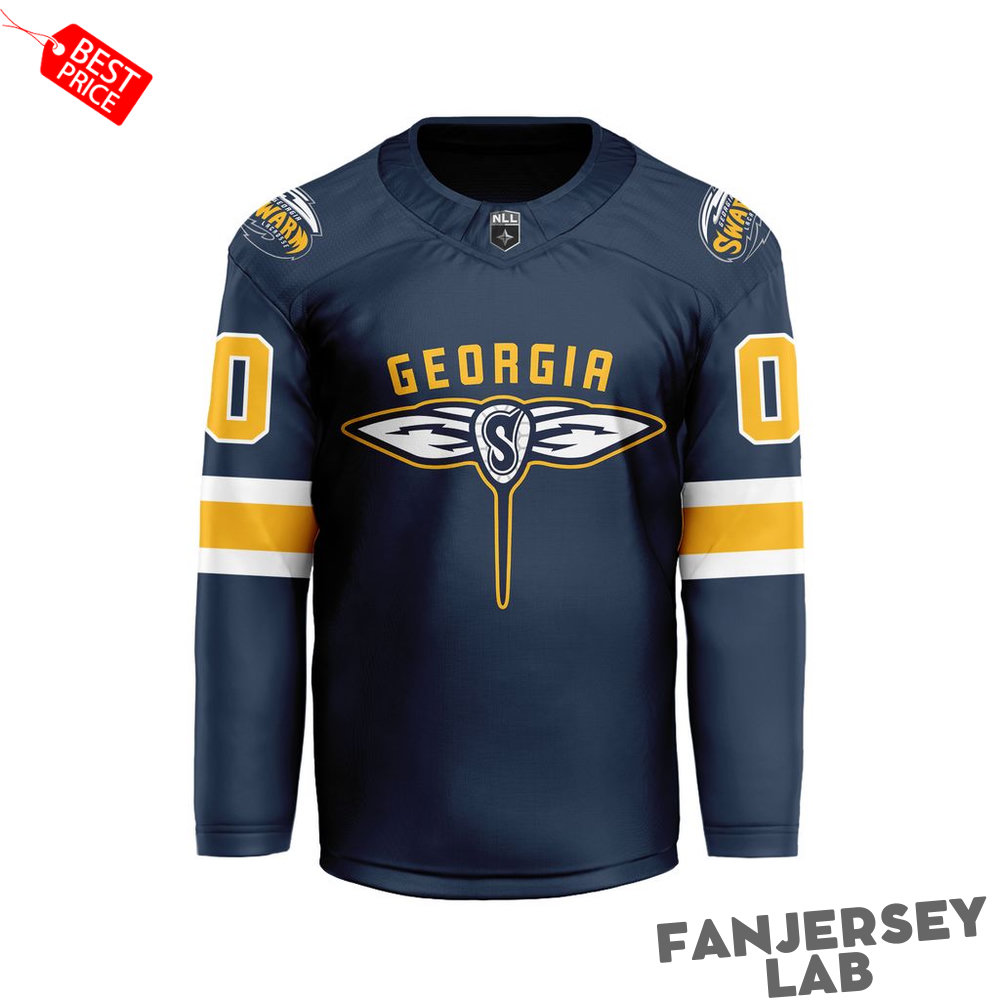 Georgia Swarm Personalized White Hockey Jersey Georgia Swarm Personalized White Hockey Jersey
