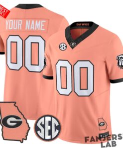 Georgia Bulldogs The Big Peach Custom Jersey