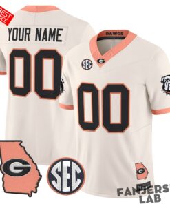 Georgia Bulldogs The Big Peach Custom Jersey