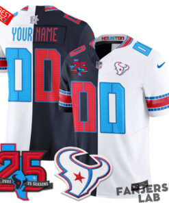 Houston Texans 2026 Rivalries Split Vapor Custom Football Jersey